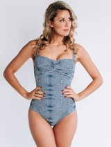 Bomain Fine Grafic petrol bathingsuit