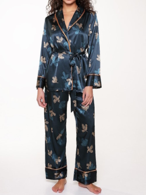 LingaDore Night SATIN green/print pajama