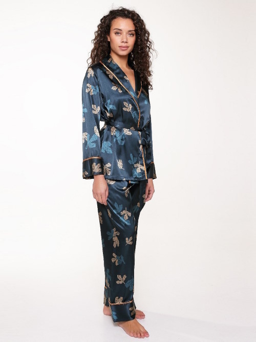 LingaDore Night SATIN green/print pajama