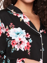 LingaDore Night Blossom black/print pajama
