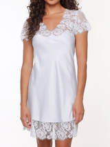 LingaDore Night Daily Satin illusion blue nightdress