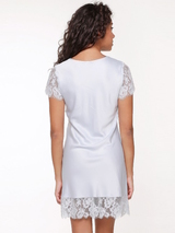 LingaDore Night Daily Satin illusion blue nightdress
