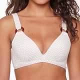 LingaDore Beach Fishbone ivory/print padded bikini bra