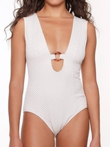 LingaDore Beach Fishbone ivory/print bathingsuit