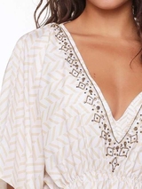 LingaDore Beach Fishbone ivory/print kaftan