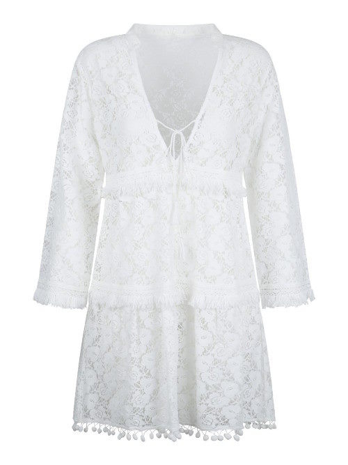 LingaDore Beach Boho white tunic