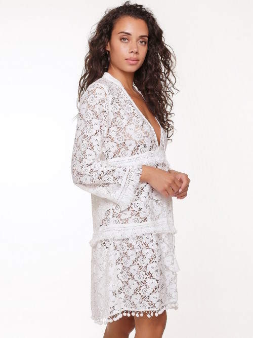 LingaDore Beach Boho white tunic