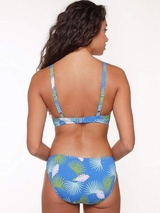 LingaDore Beach Palm Leaf blue/print padded bikini bra