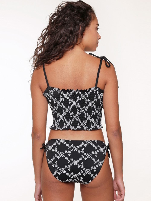 LingaDore Beach flowers All Over black/white bikini brief