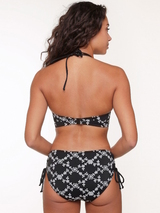 LingaDore Beach flowers All Over black/white bikini brief