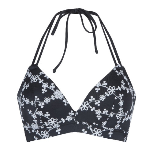 LingaDore Beach flowers All Over black/white padded bra