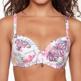 LingaDore Beach Tropic Floral white/print padded bikini bra