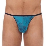 HOM Fano Plume aqua/print men thong
