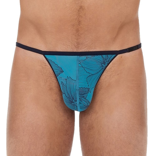 HOM Fano Plume aqua/print men thong