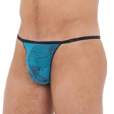 HOM Fano Plume aqua/print men thong