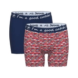 A Fish Named Fred Fish red/print boxer short
