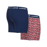 A Fish Named Fred Fish red/print boxer short