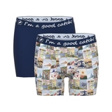 A Fish Named Fred Brazil navy/print boxer short