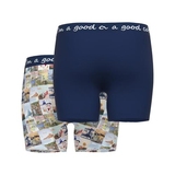 A Fish Named Fred Brazil navy/print boxer short
