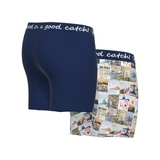 A Fish Named Fred Brazil navy/print boxer short