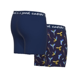 A Fish Named Fred Parrot navy/print boxer short