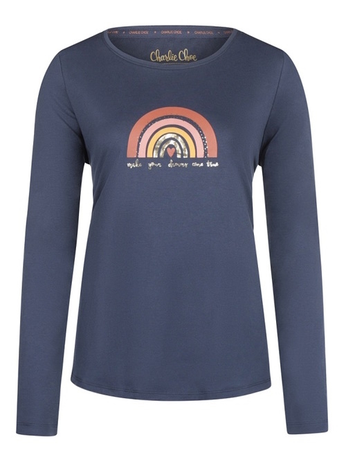 Charlie Choe Wandering Nights navy blue sleep shirt