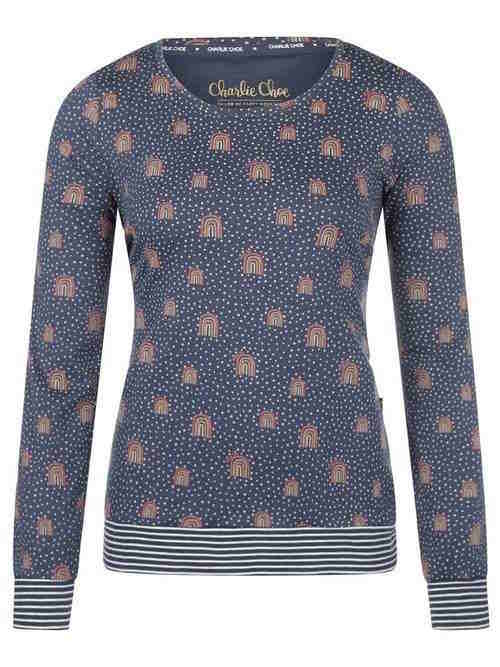 Charlie Choe Wandering Nights navy/print sleep shirt