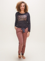 Charlie Choe Wild Nights dark grey sleep shirt