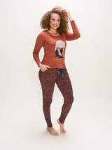 Charlie Choe Wild Nights terracotta pyjama pant