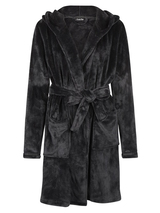 Charlie Choe Wild Nights anthracite bathrobe