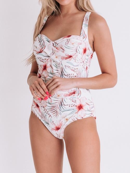Bomain Porto crème bathingsuit