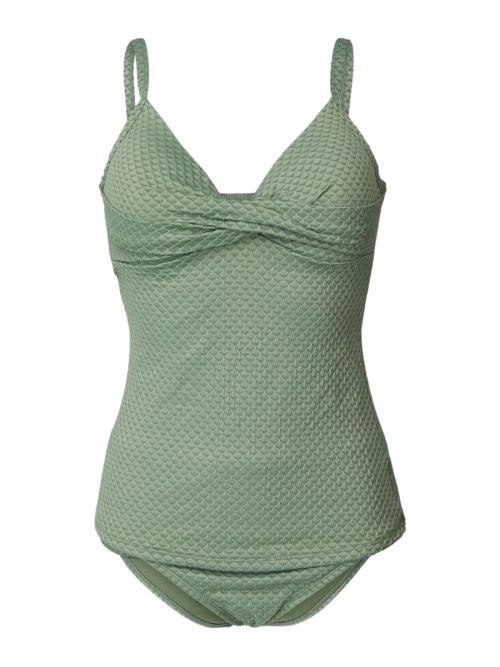 Bomain Rome green/print tankini set