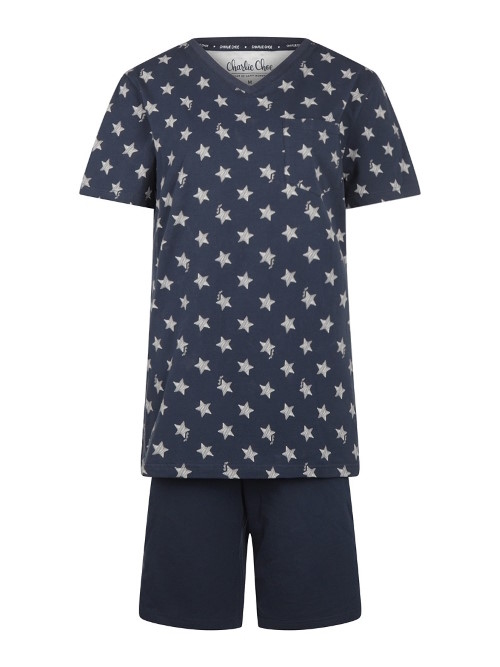 Charlie Choe RODEO navy/print pyjama shirt