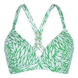 LingaDore Beach Grain grass green/white padded bikini bra