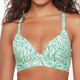 LingaDore Beach Grain grass green/white padded bikini bra