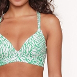 LingaDore Beach Grain grass green/white padded bikini bra