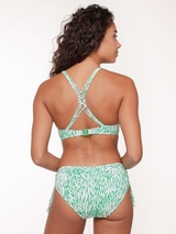 LingaDore Beach Grain grass green/white bikini brief