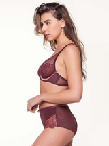 LingaDore Winetasting bordeaux non-padded bra