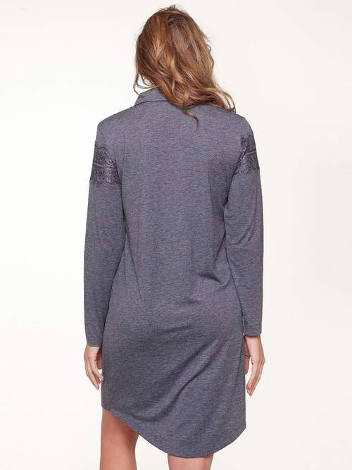 LingaDore Night India Velvet blue nightdress