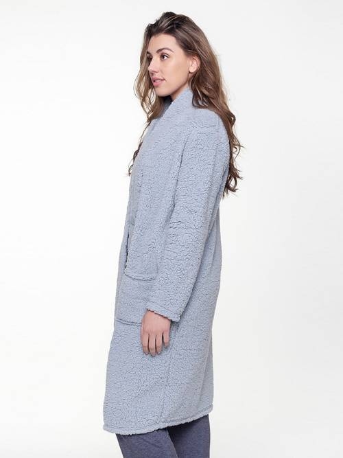 LingaDore Night Fluffy blue bathrobe
