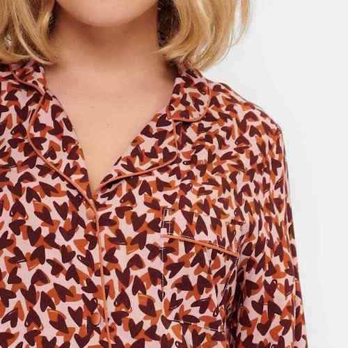 LingaDore Night Love brown/print nightdress