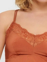 LingaDore Daily Basic leather brown spaghetti top