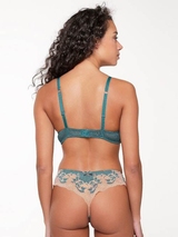 LingaDore  Turquoise & Sand aqua/print push up bra
