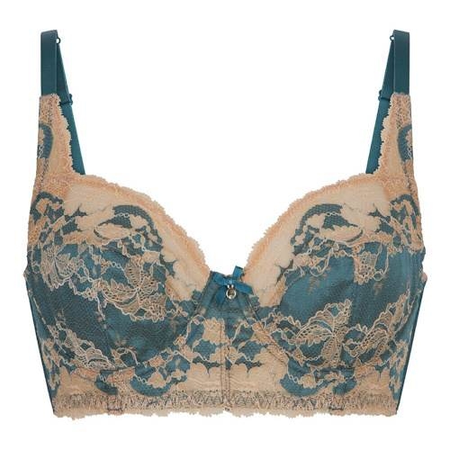 LingaDore  Turquoise & Sand aqua/print non-padded bra