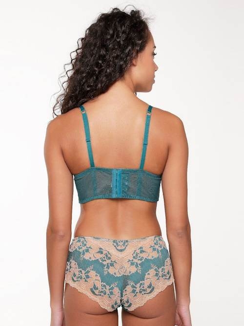LingaDore  Turquoise & Sand aqua/print non-padded bra