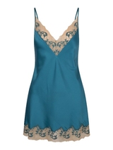 LingaDore Night Turquoise & Sand aqua/print slipdress