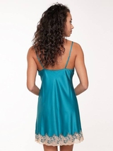 LingaDore Night Turquoise & Sand aqua/print slipdress