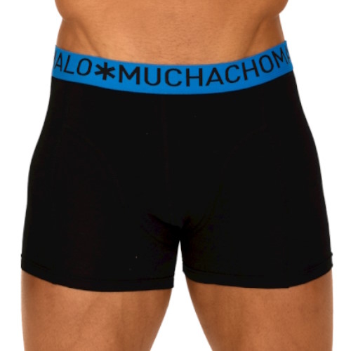 Muchachomalo Light Cotton Solid black/blue boxer short
