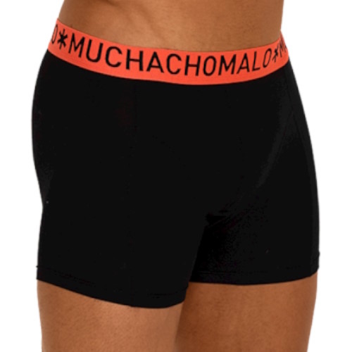 Muchachomalo Light Cotton Solid black/pink boxer short