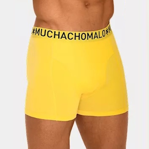 Muchachomalo Light Cotton Solid yellow boxer short